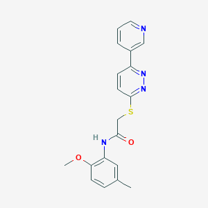 molecular formula C19H18N4O2S B2636849 N-(2-methoxy-5-methylphenyl)-2-(6-pyridin-3-ylpyridazin-3-yl)sulfanylacetamide CAS No. 894004-02-5