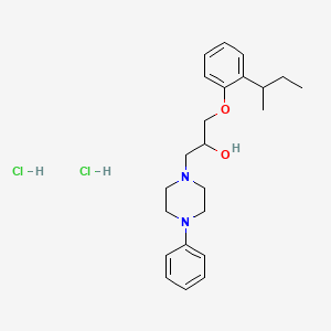 molecular formula C23H34Cl2N2O2 B2636851 1-(2-(Sec-butyl)phenoxy)-3-(4-phenylpiperazin-1-yl)propan-2-ol dihydrochloride CAS No. 1216600-67-7