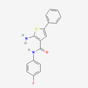 2-amino-N-(4-fluorophenyl)-5-phenylthiophene-3-carboxamide