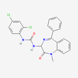 1-(2,4-dichlorophenyl)-3-(1-methyl-2-oxo-5-phenyl-2,3-dihydro-1H-1,4-benzodiazepin-3-yl)urea