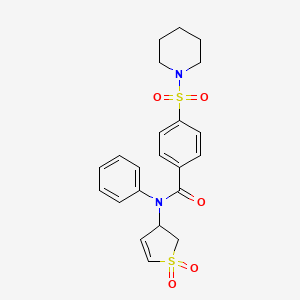 N-(1,1-dioxido-2,3-dihydrothiophen-3-yl)-N-phenyl-4-(piperidin-1-ylsulfonyl)benzamide