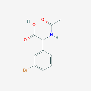 molecular formula C10H10BrNO3 B2636861 2-(3-Bromophenyl)-2-acetamidoacetic acid CAS No. 1266732-06-2