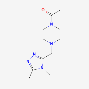 1-(4-((4,5-dimethyl-4H-1,2,4-triazol-3-yl)methyl)piperazin-1-yl)ethan-1-one