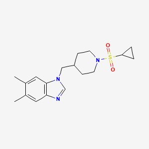 1-((1-(cyclopropylsulfonyl)piperidin-4-yl)methyl)-5,6-dimethyl-1H-benzo[d]imidazole