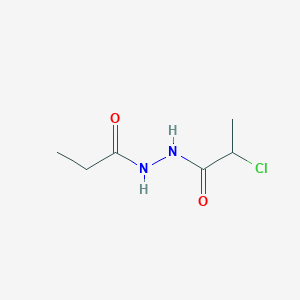 molecular formula C6H11ClN2O2 B2636869 2-氯-N'-丙酰丙烷腙 CAS No. 1311317-37-9