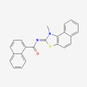 molecular formula C23H16N2OS B2636877 (E)-N-(1-methylnaphtho[1,2-d]thiazol-2(1H)-ylidene)-1-naphthamide CAS No. 477500-04-2