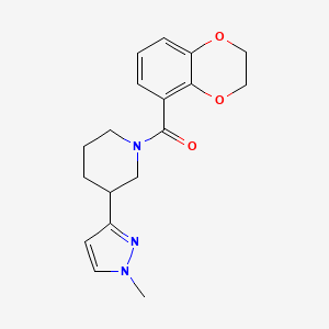 (2,3-dihydrobenzo[b][1,4]dioxin-5-yl)(3-(1-methyl-1H-pyrazol-3-yl)piperidin-1-yl)methanone