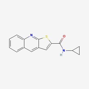 molecular formula C15H12N2OS B2636890 N-cyclopropylthieno[2,3-b]quinoline-2-carboxamide CAS No. 478079-44-6