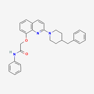 molecular formula C29H29N3O2 B2636892 2-((2-(4-benzylpiperidin-1-yl)quinolin-8-yl)oxy)-N-phenylacetamide CAS No. 921786-15-4