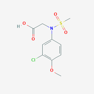 molecular formula C10H12ClNO5S B2636902 N-(3-chloro-4-methoxyphenyl)-N-(methylsulfonyl)glycine CAS No. 425626-19-3