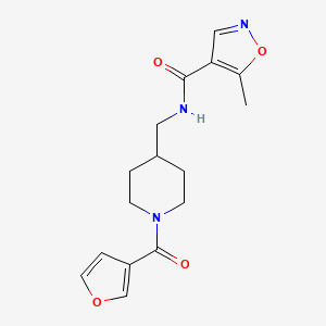 N-((1-(furan-3-carbonyl)piperidin-4-yl)methyl)-5-methylisoxazole-4-carboxamide