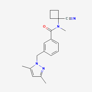N-(1-cyanocyclobutyl)-3-[(3,5-dimethyl-1H-pyrazol-1-yl)methyl]-N-methylbenzamide