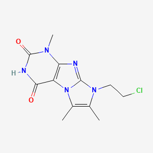 molecular formula C12H14ClN5O2 B2636936 8-(2-Chloroethyl)-1,6,7-trimethyl-1,3,5-trihydro-4-imidazolino[1,2-h]purine-2, 4-dione CAS No. 923368-23-4