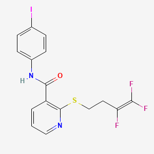 N-(4-iodophenyl)-2-[(3,4,4-trifluoro-3-butenyl)sulfanyl]nicotinamide