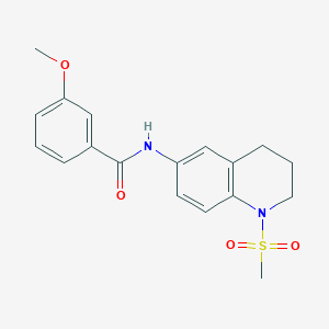 3-methoxy-N-(1-methylsulfonyl-3,4-dihydro-2H-quinolin-6-yl)benzamide