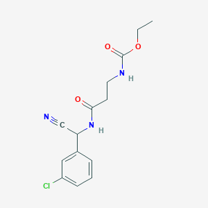 molecular formula C14H16ClN3O3 B2636958 ethyl N-(2-{[(3-chlorophenyl)(cyano)methyl]carbamoyl}ethyl)carbamate CAS No. 1311571-89-7