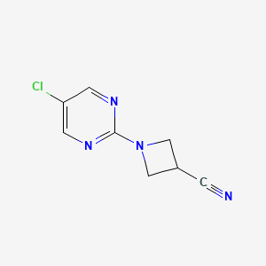 molecular formula C8H7ClN4 B2636960 1-(5-Chloropyrimidin-2-yl)azetidine-3-carbonitrile CAS No. 1876666-36-2