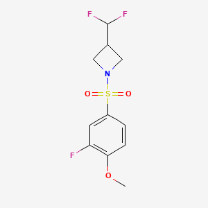 3-(Difluoromethyl)-1-((3-fluoro-4-methoxyphenyl)sulfonyl)azetidine