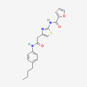 molecular formula C20H21N3O3S B2636968 N-(4-(2-((4-丁基苯基)氨基)-2-氧代乙基)噻唑-2-基)呋喃-2-甲酰胺 CAS No. 923227-39-8