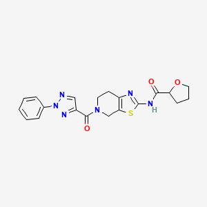N-(5-(2-phenyl-2H-1,2,3-triazole-4-carbonyl)-4,5,6,7-tetrahydrothiazolo[5,4-c]pyridin-2-yl)tetrahydrofuran-2-carboxamide