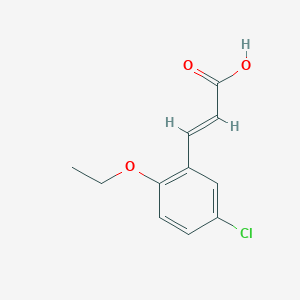 molecular formula C11H11ClO3 B2636973 (2E)-3-(5-chloro-2-ethoxyphenyl)prop-2-enoic acid CAS No. 890986-89-7