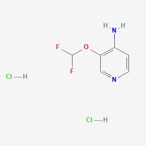molecular formula C6H8Cl2F2N2O B2636987 3-(Difluoromethoxy)pyridin-4-amine dihydrochloride CAS No. 2197057-36-4