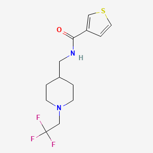 N-[[1-(2,2,2-Trifluoroethyl)piperidin-4-yl]methyl]thiophene-3-carboxamide