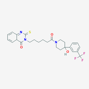 3-(6-{4-Hydroxy-4-[3-(trifluoromethyl)phenyl]piperidin-1-yl}-6-oxohexyl)-2-sulfanylidene-1,2,3,4-tetrahydroquinazolin-4-one