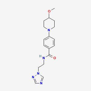 N-(2-(1H-1,2,4-triazol-1-yl)ethyl)-4-(4-methoxypiperidin-1-yl)benzamide