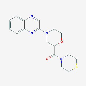 molecular formula C17H20N4O2S B2636993 (4-Quinoxalin-2-ylmorpholin-2-yl)-thiomorpholin-4-ylmethanone CAS No. 2415472-52-3