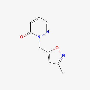 molecular formula C9H9N3O2 B2636994 2-[(3-Methyl-1,2-oxazol-5-yl)methyl]-2,3-dihydropyridazin-3-one CAS No. 2097897-92-0