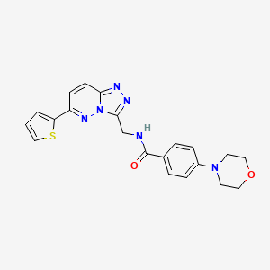 4-morpholino-N-((6-(thiophen-2-yl)-[1,2,4]triazolo[4,3-b]pyridazin-3-yl)methyl)benzamide