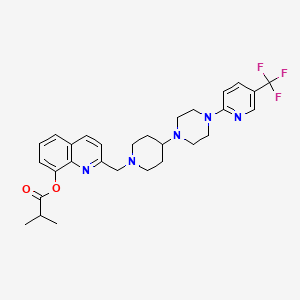 2-[(4-{4-[5-(Trifluoromethyl)pyridin-2-yl]piperazin-1-yl}piperidin-1-yl)methyl]quinolin-8-yl 2-methylpropanoate