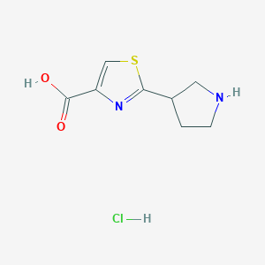 2-Pyrrolidin-3-yl-1,3-thiazole-4-carboxylic acid;hydrochloride