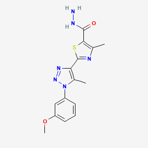 2-(1-(3-methoxyphenyl)-5-methyl-1H-1,2,3-triazol-4-yl)-4-methylthiazole-5-carbohydrazide