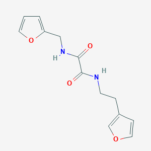 molecular formula C13H14N2O4 B2637013 N1-(furan-2-ylmethyl)-N2-(2-(furan-3-yl)ethyl)oxalamide CAS No. 1704602-47-0