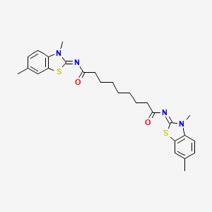 N,N'-bis(3,6-dimethyl-1,3-benzothiazol-2-ylidene)nonanediamide