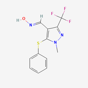1-methyl-5-(phenylsulfanyl)-3-(trifluoromethyl)-1H-pyrazole-4-carbaldehyde oxime