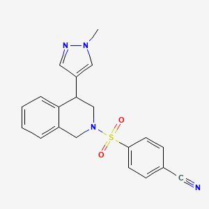 4-((4-(1-methyl-1H-pyrazol-4-yl)-3,4-dihydroisoquinolin-2(1H)-yl)sulfonyl)benzonitrile