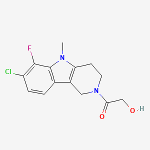 1-(7-Chloro-6-fluoro-5-methyl-3,4-dihydro-1H-pyrido[4,3-b]indol-2-yl)-2-hydroxyethanone