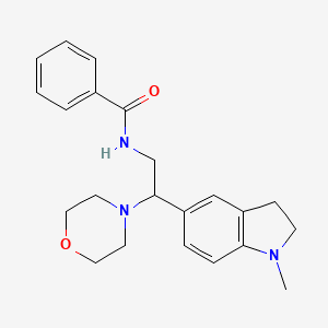 N-(2-(1-methylindolin-5-yl)-2-morpholinoethyl)benzamide