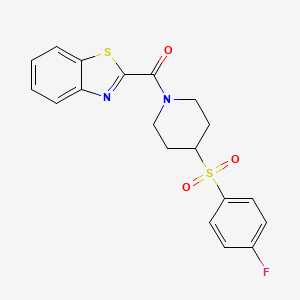 Benzo[d]thiazol-2-yl(4-((4-fluorophenyl)sulfonyl)piperidin-1-yl)methanone
