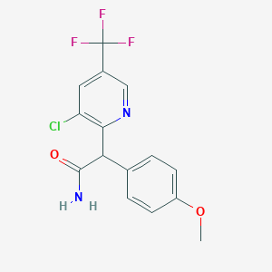 2-[3-Chloro-5-(trifluoromethyl)-2-pyridinyl]-2-(4-methoxyphenyl)acetamide