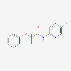 molecular formula C14H13ClN2O2 B263704 N-(5-chloro-2-pyridinyl)-2-phenoxypropanamide 