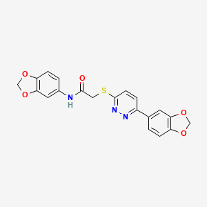 N-(1,3-benzodioxol-5-yl)-2-[6-(1,3-benzodioxol-5-yl)pyridazin-3-yl]sulfanylacetamide