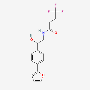 molecular formula C16H16F3NO3 B2637068 4,4,4-Trifluoro-N-[2-[4-(furan-2-yl)phenyl]-2-hydroxyethyl]butanamide CAS No. 2320465-26-5