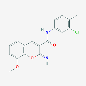 N-(3-chloro-4-methylphenyl)-2-imino-8-methoxy-2H-chromene-3-carboxamide