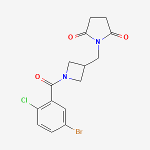 1-{[1-(5-Bromo-2-chlorobenzoyl)azetidin-3-yl]methyl}pyrrolidine-2,5-dione
