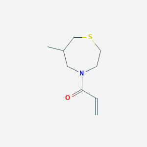 molecular formula C9H15NOS B2637079 1-(6-Methyl-1,4-thiazepan-4-yl)prop-2-en-1-one CAS No. 1865352-15-3