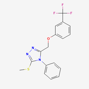3-(methylsulfanyl)-4-phenyl-5-{[3-(trifluoromethyl)phenoxy]methyl}-4H-1,2,4-triazole